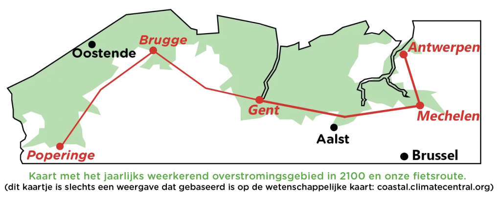 Fiets route Ride the tide